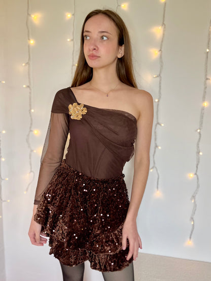 Body avec broche - Marron