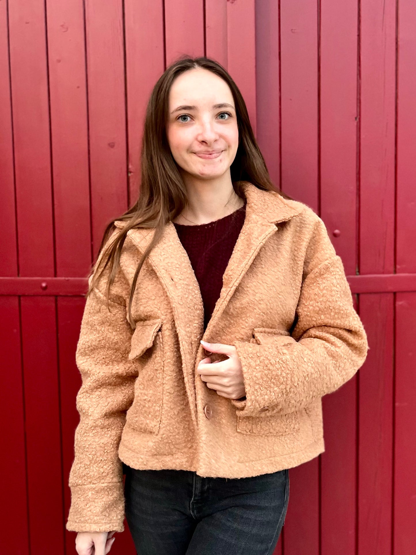 Veste moumoute - caramel