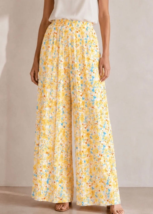 Pantalon plissé - jaune