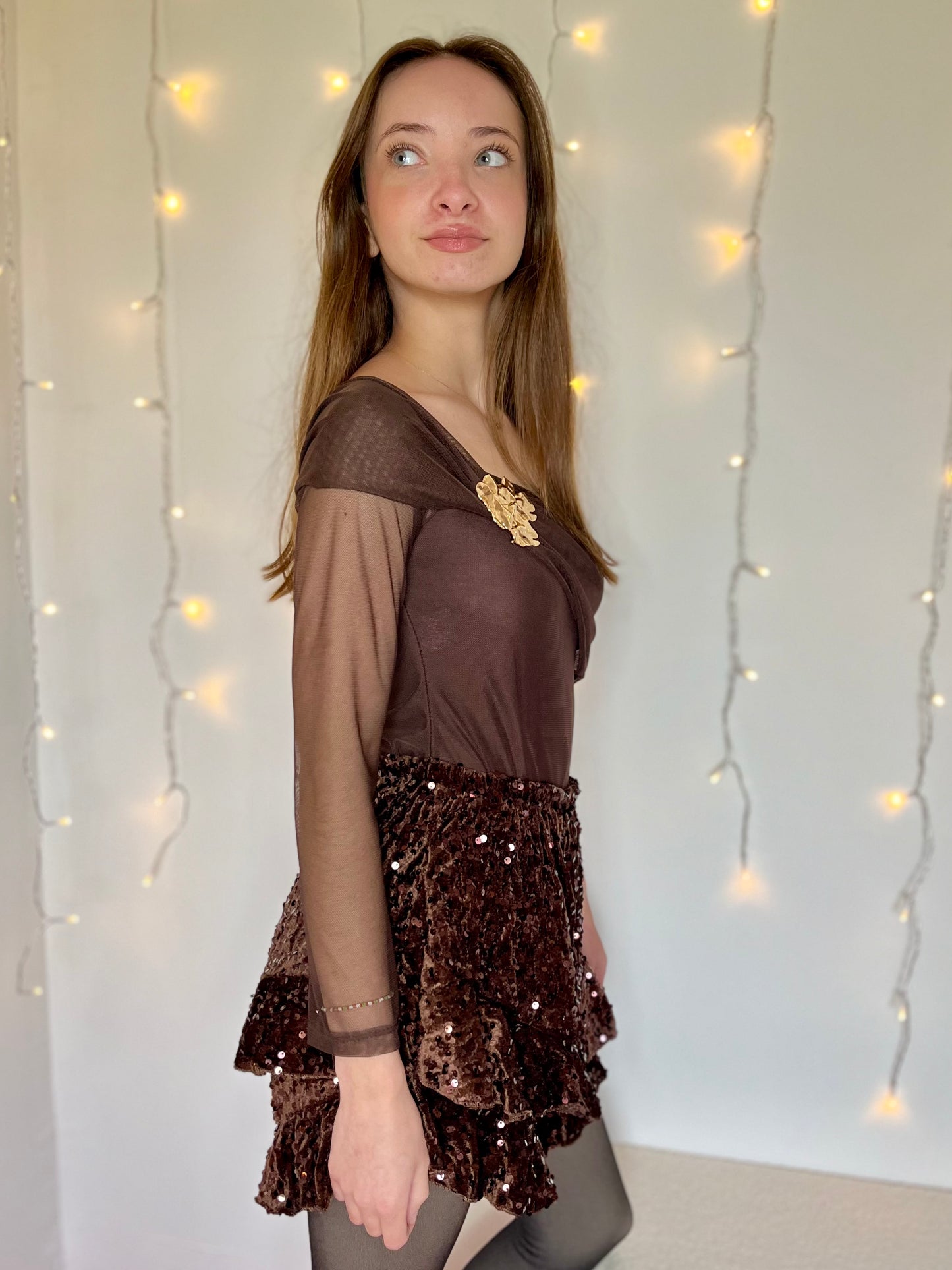 Body avec broche - Marron