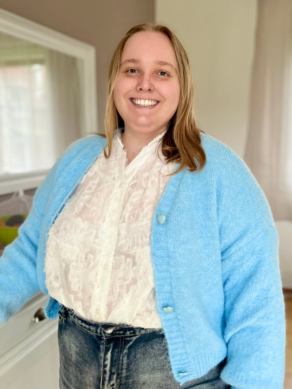 Gilet en maille - bleu ciel