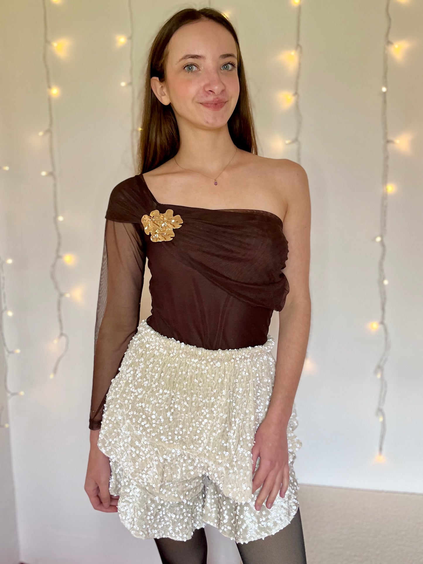 Body avec broche - Marron