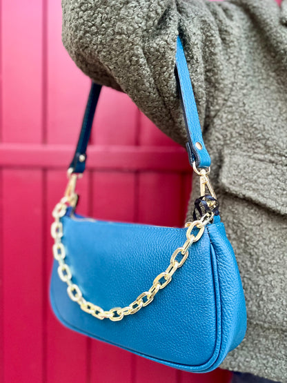 Sac à main - bleu canard