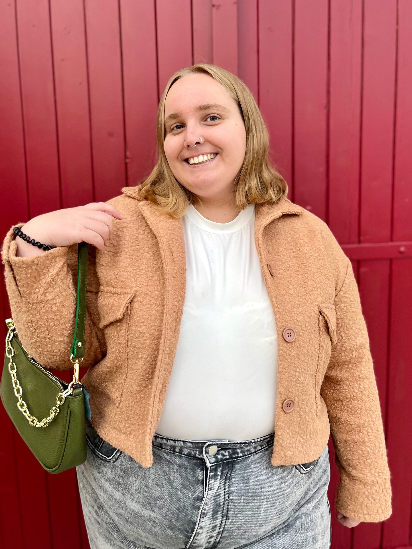 Veste moumoute - caramel